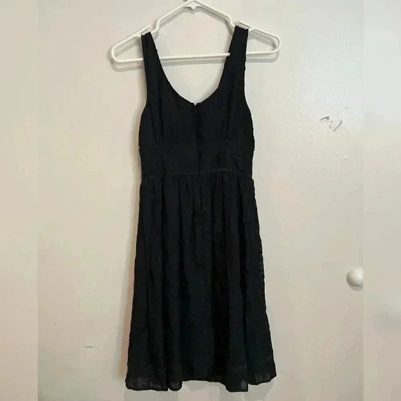 Vince black Burnout Spot Polka Dot Embossed Sleeveless Silk Dress NEW - Picture 2 of 6